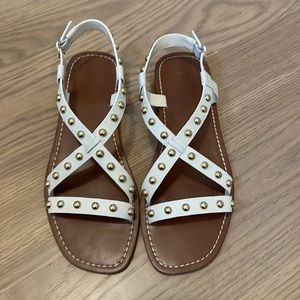 Marc Fisher Fianna Gold Studded Sandals